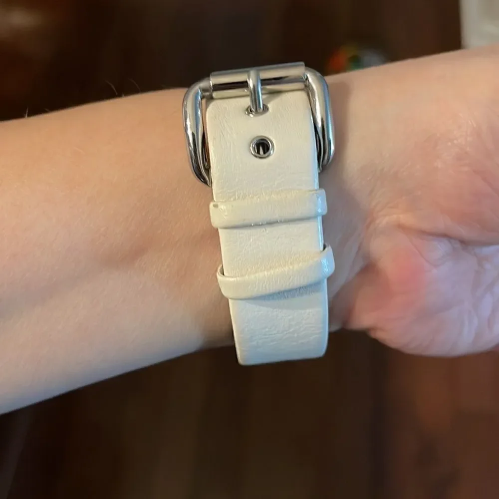 Marc Jacobs White leather band Silver Watch